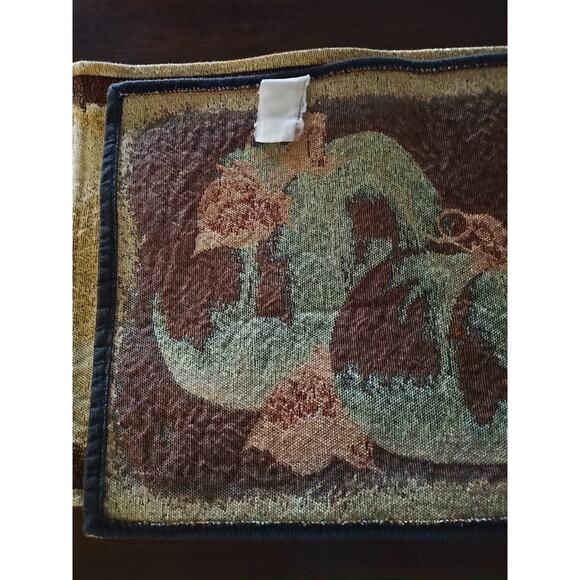 Vintage Tapestry Embroidered Halloween Fall Pumpkin table runner. 70" x 12" - Picture 10 of 10